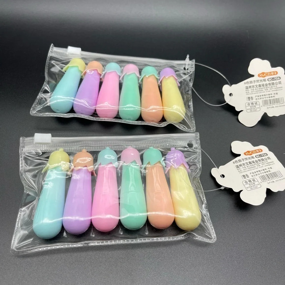 KAWAII Eggplant 🍆 Highlighters - Picture 8 of 9
